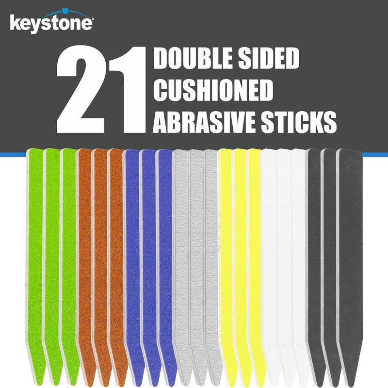 KeyStone 121 Pcs Hobby Sanding Sticks for Plastic Models, Wood, Metal, 3D Prints, Arts, Crafts, Polishing Twigs, Assorted Mixed Grit Detail Sanding Sticks (121 Piece Detail Kit) - Image 3